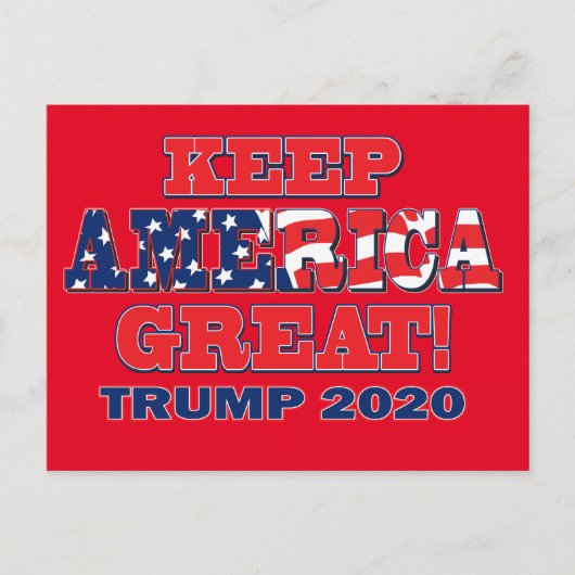 Behalt Amerika wieder groß Postkarte (Vorderseite)