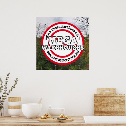 Behalt Ashford Rural | Keine Mega Warehouse Poster (Küche)