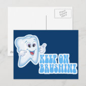 Behalt auf Brushin! Postkarte (Vorne/Hinten)