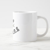 Behalt auf dem Lächeln glücklichen Logos Jumbo-Tasse (Rechts)