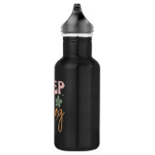 Behalt auf dem Lächeln inspirierender Zitate Edelstahlflasche (Rechts)