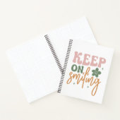 Behalt auf dem Lächeln inspirierender Zitate Notizblock (Innenseite)