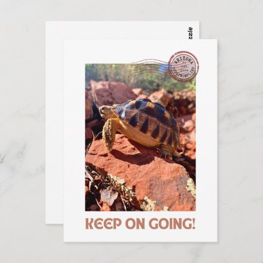 Behalt auf dem Weg zur Inspirationscoddiwoming-Tor Postkarte (Vorne/Hinten)