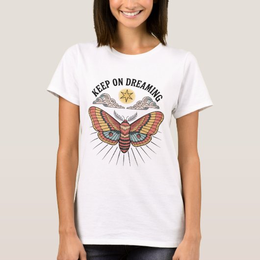 Behalt auf Dreaming Moth Celestial T-Shirt (Vorderseite)
