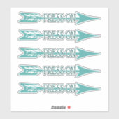 Behalt, auf! Gib nicht auf! Aquamarin grafisch Aufkleber (Blatt)