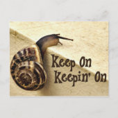 Behalt auf Keepin' auf Ermutigungsangebot mit Schn Postkarte (Vorderseite)