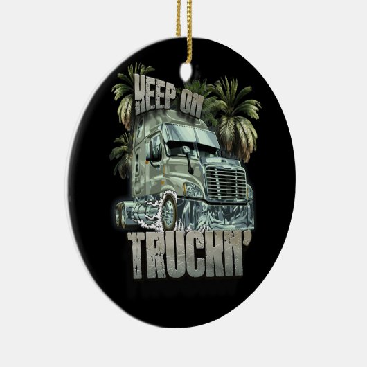 Behalt auf LKW-Sattelschlepper Keramik Ornament (Rechts)