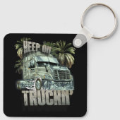 Behalt auf LKW-Sattelschlepper Schlüsselanhänger (Rückseite)