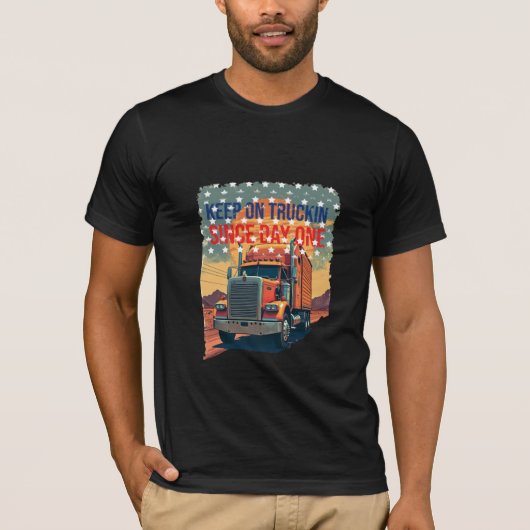 Behalt auf LKW-Tragern T-Shirt (Vorderseite)