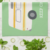 BEHALT AUF ROLLIN Retro Campervan Motorhome RV Gre Geschirrtuch (Gefaltet)