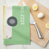 BEHALT AUF ROLLIN Retro Campervan Motorhome RV Gre Geschirrtuch (Viertel Falte)