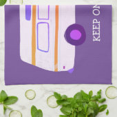 BEHALT AUF ROLLIN Retro Campervan Motorhome RV Lil Geschirrtuch (Gefaltet)