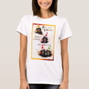 Behalt auf Smilin, Black Cat, Louis Wain T-Shirt