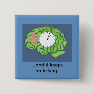 "Behält auf tickendem" Knopf Button