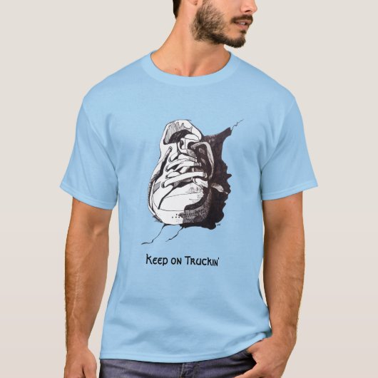 Behalt auf Truckin' Behalt auf Trucking Sneaker T-Shirt (Vorderseite)