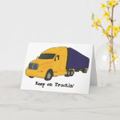 Behalt auf Truckin', LKW auf Grußkarten Karte (Gelbe Blume)