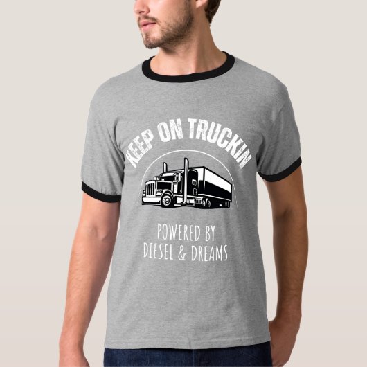 Behalt auf Truckin’ Powered by Diesel & Dreams T-Shirt (Vorderseite)
