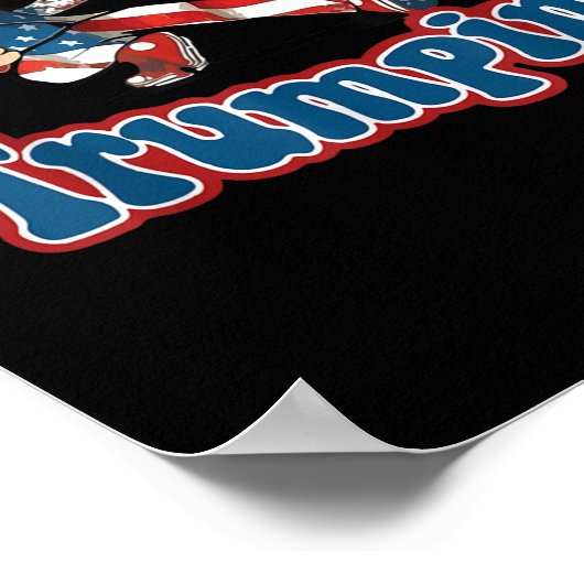 Behalt auf Trumpin Funny Retro Style Trump Design Poster (Ecke)