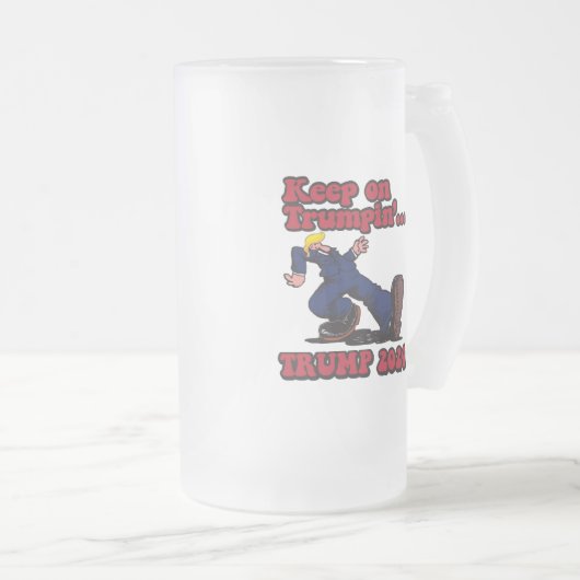 Behalt auf Trumpin Mattglas Bierglas (VorderseiteRechts)