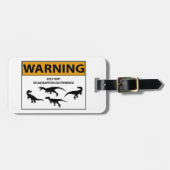 Behalt aus! Velociraptor-Zeichen Gepäckanhänger (Vorderseite horizontal)