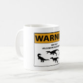 Behalt aus! Velociraptor-Zeichen Kaffeetasse (Vorderseite Links)