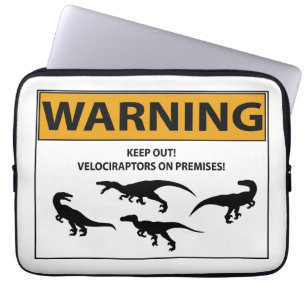 Behalt aus! Velociraptor-Zeichen Laptopschutzhülle