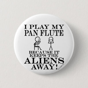 Behält Außerirdische-wegwannen-Flöte Button