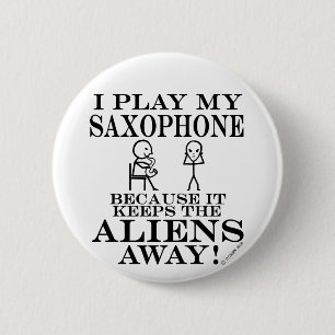 Behält AußerirdischewegSaxophone Button