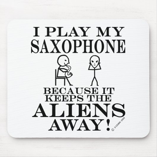 Behält AußerirdischewegSaxophone Mousepad (Vorne)