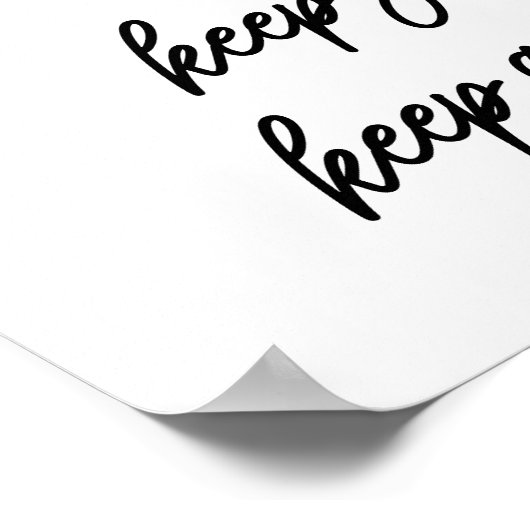 Behalt Behalte wachsen Poster (Ecke)