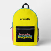 Behalt Behalten Wachsende Behaltend Glimmer Rucksa Bedruckter Rucksack (Vorderseite)