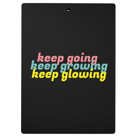 Behalt Behalten Wachsende Behaltend glühende Zwisc Klemmbrett (Rückseite)