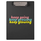 Behalt Behalten Wachsende Behaltend glühende Zwisc Klemmbrett (Vorderseite)