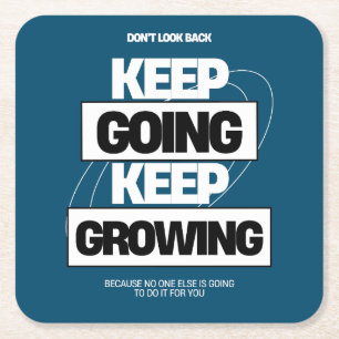 Behalt Behaltend wachsende Inspiration Rechteckiger Pappuntersetzer