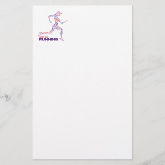 Behalt beim Laufen Briefpapier (Vorderseite)