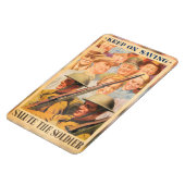 Behalt beim Rett. Neudruck des britischen Kriegspo Magnet (Linke Seite)