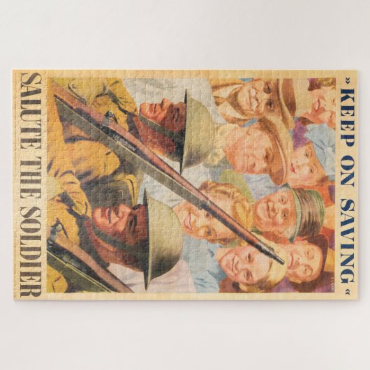 Behalt beim Rett. Neudruck des britischen Kriegspo Puzzle (Horizontal)