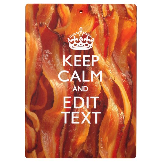 Behalt Beruhigen des Textes auf Größe von Bacon Klemmbrett (Rückseite)