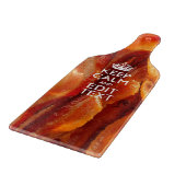 Behalt Beruhigen des Textes auf Größe von Bacon Schneidebrett (Ecke)