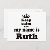 Behalt Beruhigung Ja mein Name ist richtig Postkarte (Vorne/Hinten)