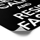 Behalt Beruhigung und Widerstand gegen den Faschis Poster (Ecke)