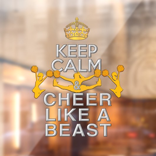 Behalt Beruhigung wie eine Besenfensterklammer Fensteraufkleber (Blatt 2)