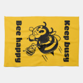 Behalt beschäftigt sein glücklich Besetze Motivier Geschirrtuch (Horizontal)