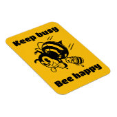 Behalt beschäftigt sein glücklich Besetze Motivier Magnet (Rechte Seite)