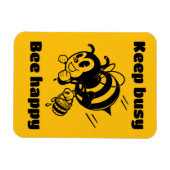 Behalt beschäftigt sein glücklich Besetze Motivier Magnet (Horizontal)