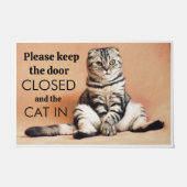 behalt bitte die Tür geschlossen und die Katze(n) Fußmatte (Vorderseite)