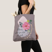 Behalt blühende Blumenkollage Tote Tasche (Von Nahem)