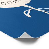 Behalt blühender inspirierender Zitat Navy Blau We Poster (Ecke)