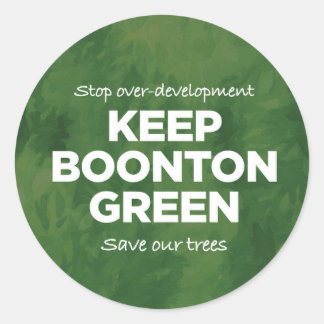 Behalt Boonton Green Classic Round Stickers