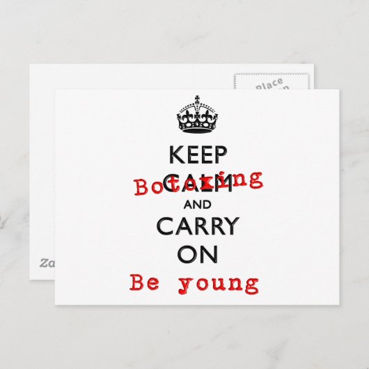 BEHALT BOTOXING POSTKARTE (Vorne/Hinten)